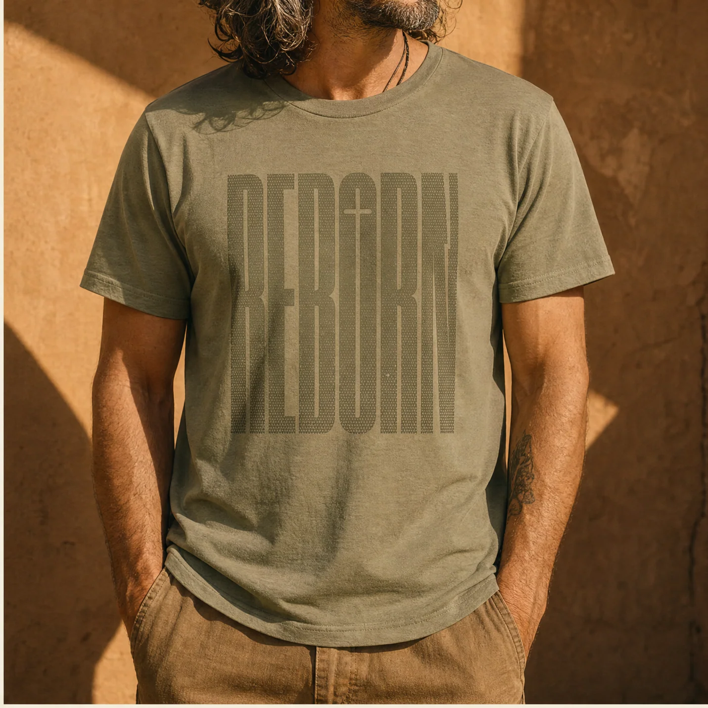 Reborn Stretched Logo T-Shirt - Image 3